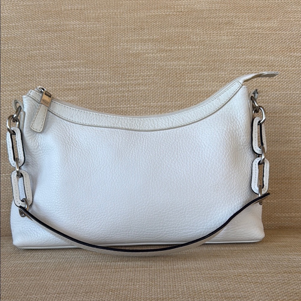 White Leather Shoulder Bag